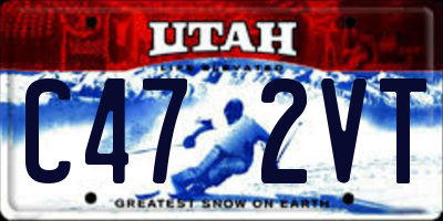 UT license plate C472VT