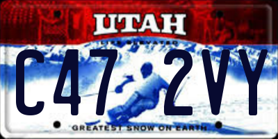 UT license plate C472VY