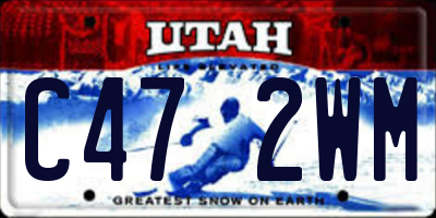 UT license plate C472WM