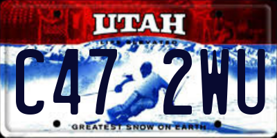 UT license plate C472WU