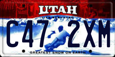 UT license plate C472XM