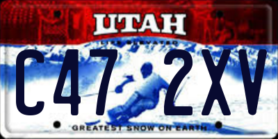UT license plate C472XV