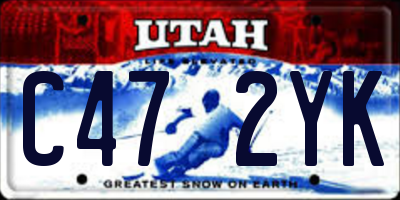 UT license plate C472YK