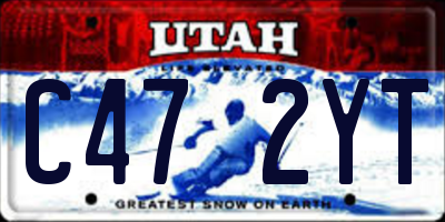 UT license plate C472YT