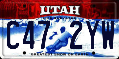 UT license plate C472YW