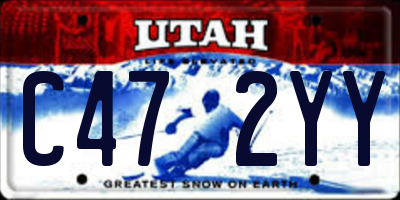 UT license plate C472YY