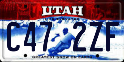 UT license plate C472ZF