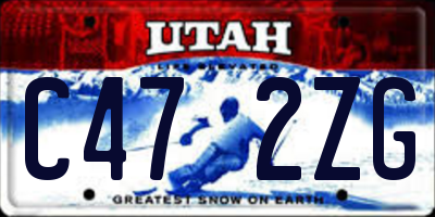 UT license plate C472ZG