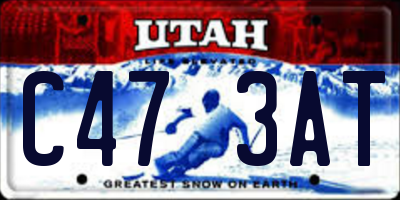 UT license plate C473AT