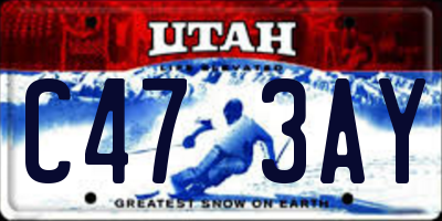 UT license plate C473AY