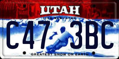 UT license plate C473BC