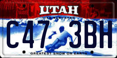 UT license plate C473BH