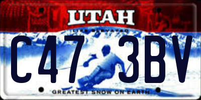 UT license plate C473BV