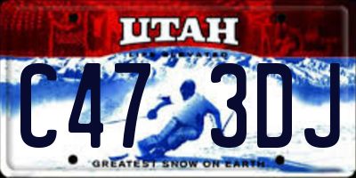 UT license plate C473DJ