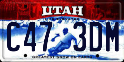 UT license plate C473DM