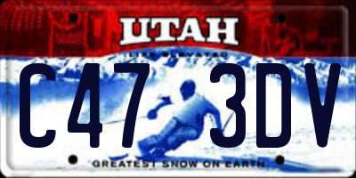 UT license plate C473DV