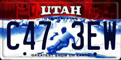 UT license plate C473EW