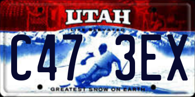 UT license plate C473EX