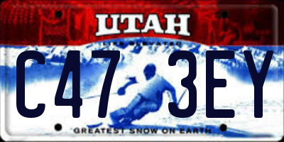 UT license plate C473EY