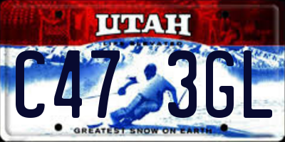 UT license plate C473GL