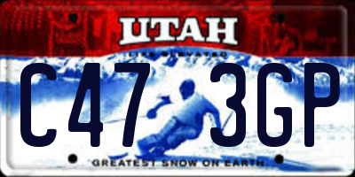UT license plate C473GP