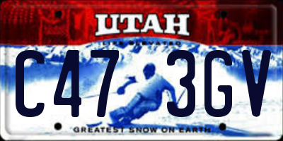 UT license plate C473GV