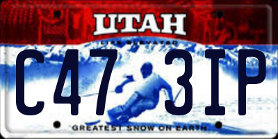 UT license plate C473IP