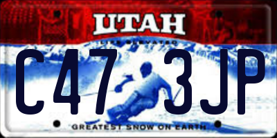 UT license plate C473JP