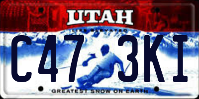 UT license plate C473KI