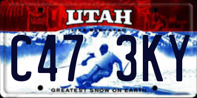 UT license plate C473KY