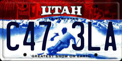 UT license plate C473LA