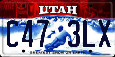 UT license plate C473LX
