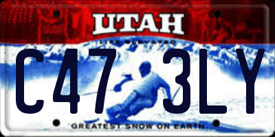 UT license plate C473LY