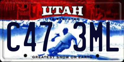 UT license plate C473ML