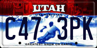 UT license plate C473PK