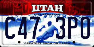 UT license plate C473PO