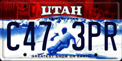 UT license plate C473PR