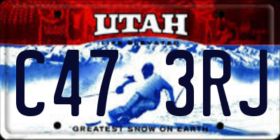 UT license plate C473RJ