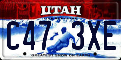 UT license plate C473XE
