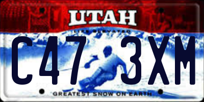 UT license plate C473XM