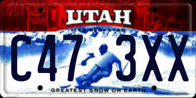 UT license plate C473XX