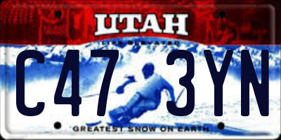 UT license plate C473YN