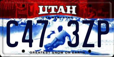 UT license plate C473ZP
