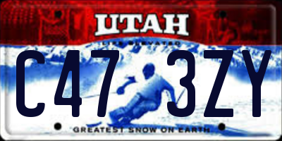 UT license plate C473ZY
