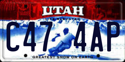 UT license plate C474AP