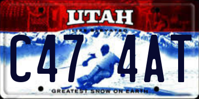 UT license plate C474AT