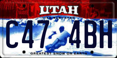 UT license plate C474BH