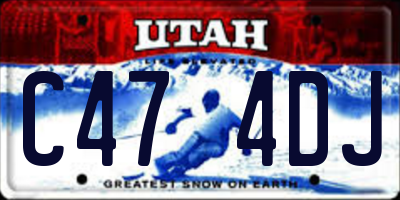 UT license plate C474DJ