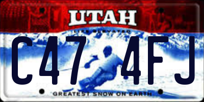 UT license plate C474FJ