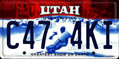UT license plate C474KI